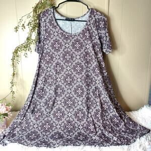 French Atmosphere Womens Paisley Midi Dress Size M